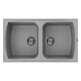 LGL45055 Living 450 Lavello Granitek 2 Vasche 86 cm Grigio pietra