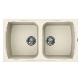 LGL45062 Living 450 Lavello Granitek 2 Vasche 86 cm Bianco antico