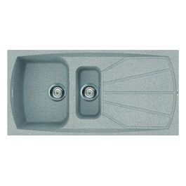 LGL47555 Living 475 Lavello Granitek Gocciolatoio reversibile 1 Vasca e mezza 100 cm Grigio pietra