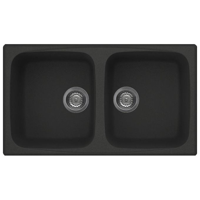 Elleci LGM45040 Master 450 Lavello Granitek 2 Vasche 86 cm Nero