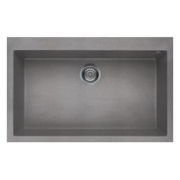 Elleci LGQ13048 Quadra 130 Lavello Granitek 1 Vasca 79 cm Grigio cemento