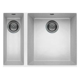 LGQ15068BSO Quadra 150 Lavello Granitek 2 Vasche 59 cm Titano