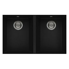 LGQ34040BSC Quadra 340 Lavello Granitek 2 Vasche 46 cm Nero