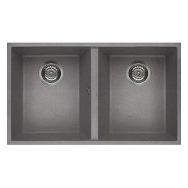 LGQ35048BSO Quadra 350 Lavello Granitek 2 Vasche 76 cm Grigio cemento