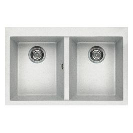 LGQ35052 Quadra 350 Lavello Granitek 2 Vasche  79 cm Bianco