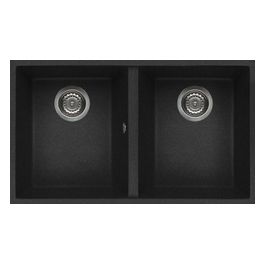 LGQ35054BSO Quadra 350 Lavello Granitek 2 Vasche 79 cm Nero