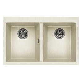 LGQ35062 Quadra 350 Lavello Granitek 2 Vasche 79 cm Bianco antico