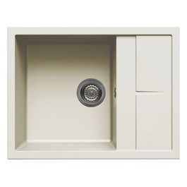 LGU12562 Unico 125 Lavello Granitek Gocciolatoio reversibile 1 Vasca 65 cm Bianco antico