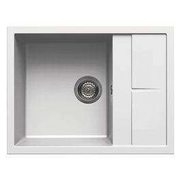 LGU12568 Unico 125 Lavello Granitek Gocciolatoio reversibile 1 Vasca 65 cm Bianco