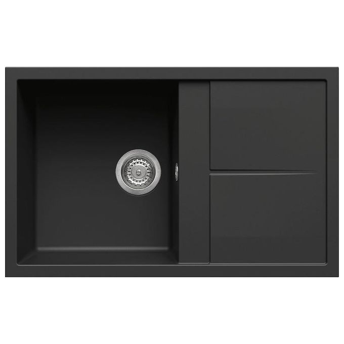 Elleci LGU30040 Unico 300 Lavello Granitek Gocciolatoio reversibile 1 Vasca 79 cm Nero