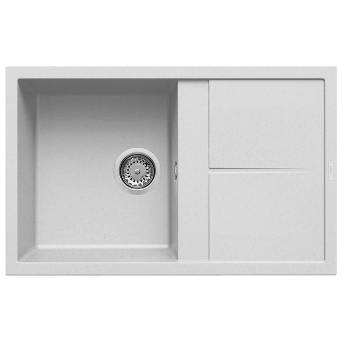 Elleci LGU30068 Unico 300 Lavello Granitek Gocciolatoio reversibile 1 Vasca 79 cm Bianco