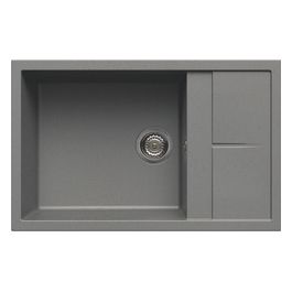 LGU31048 Unico 310 Lavello Granitek 1 Vasca Gocciolatoio 78 cm Grigio cemento