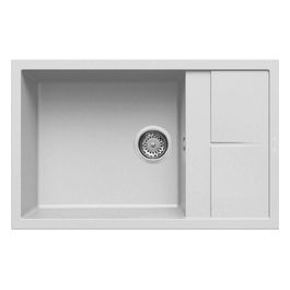 LGU31068 Unico 310 Lavello Granitek Gocciolatoio reversibile 1 Vasca 78 cm Bianco