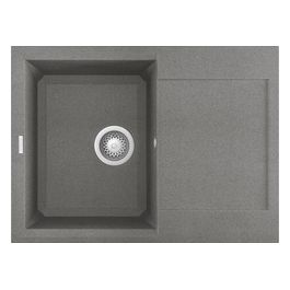 LGY13548 Easy 135 Lavello Granitek Gocciolatoio reversibile 1 Vasca 68 cm Grigio cemento