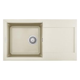 LGY29062 Easy 290 Lavello Granitek gocciolatoio reversibile 1 Vasca 78 cm Bianco antico