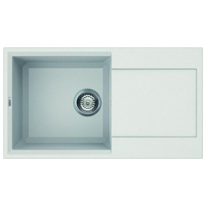 Elleci LGY29068 Easy 290 Lavello Granitek gocciolatoio reversibile 1 Vasca 78 cm Bianco titano