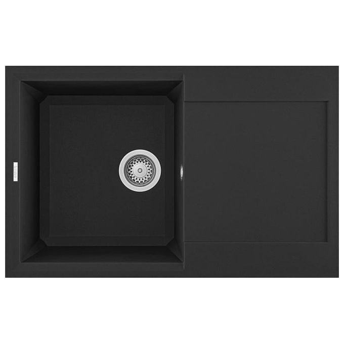 Elleci LGY30040 Easy 300 Lavello Granitek gocciolatoio reversibile 1 Vasca 79 cm Nero