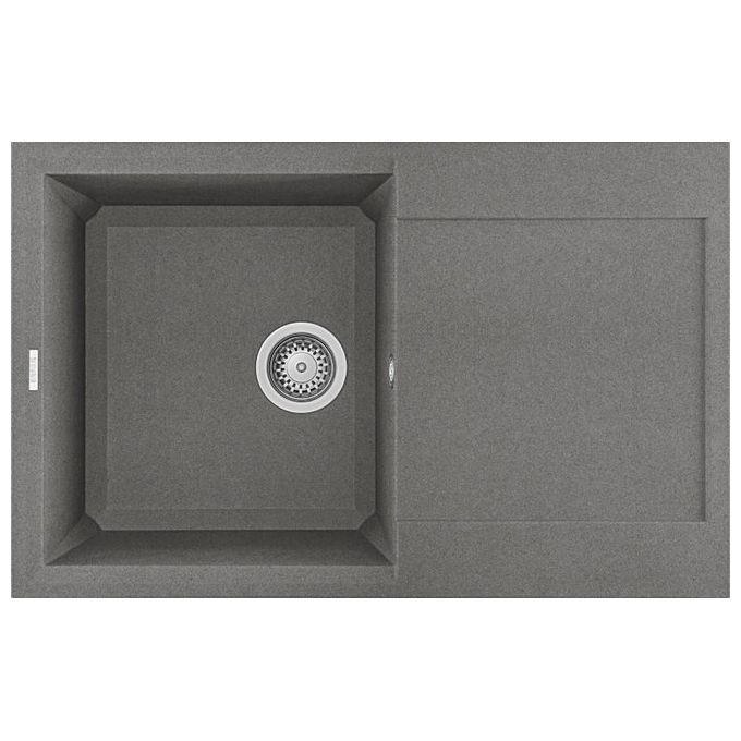 Elleci LGY30048 Easy 300 Lavello Granitek Gocciolatoio reversibile 1 Vasca 79 cm Grigio cemento