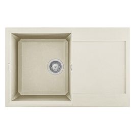 LGY30062 Easy 300 Lavello Granitek gocciolatoio reversibile 1 Vasca 79 cm Bianco antico