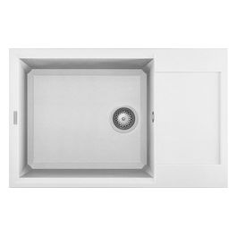 LGY31068 Easy 310 Lavello Granitek Gocciolatoio reversibile 1 Vasca 78 cm Bianco
