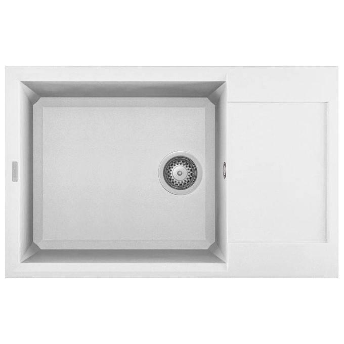 Elleci LGY31068 Easy 310 Lavello Granitek Gocciolatoio reversibile 1 Vasca 78 cm Bianco