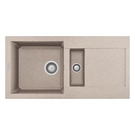 LGY42551 Easy 425 Lavello Granitek gocciolatoio reversibile 1 Vasca e mezza 86 cm Avena