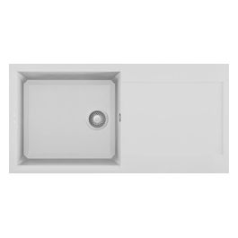 LGY48068 Easy 480 Lavello Granitek gocciolatoio reversibile 1 Vasca 100 cm Bianco