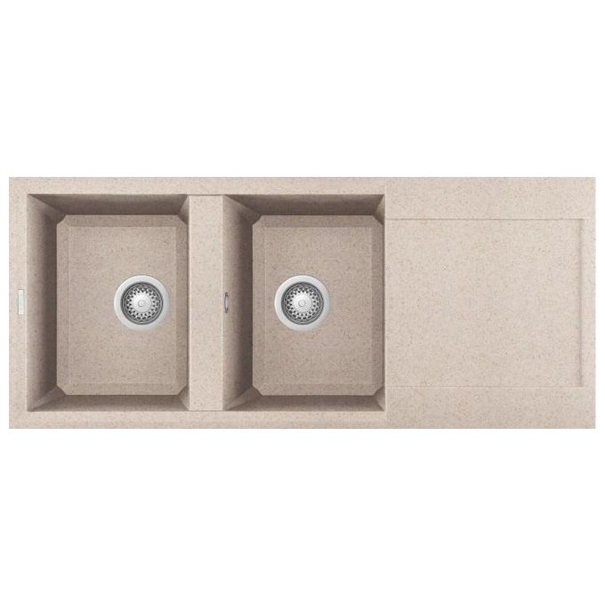 Elleci LGY50051 Easy 500 Lavello Granitek Gocciolatoio reversibile 2 Vasche 116 cm Avena