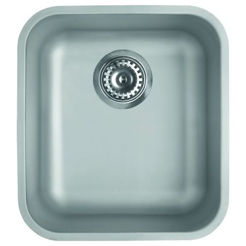 Space 340 R50 LIC340SACPUN – Lavello sottotop 1 vasca, Acciaio inox satinato, 43,6x43,6 cm, sottotop, Inox satinato