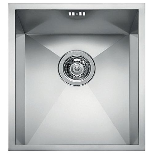 Square 340 LIQ340SACUN - Lavello da incasso 1 vasca, Acciaio inox satinato, 38x44 cm, da incasso, Inox satinato