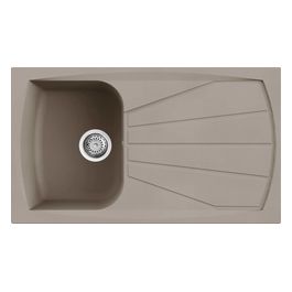 LIVING 400 LGL40043 Lavello 1 vasca  gocciolatoio reversibile cm. 86x50 granitek tortora