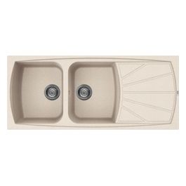 LGL50051 Living 500 Lavello Granitek gocciolatoio reversibile 2 Vasche 116 cm Avena