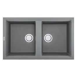 LKB45097 Best 450 Lavello Keratek PLus 2 Vasche Light 86 cm Grigio