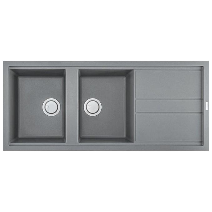 Elleci LKB50097 Best 500 Lavello Keratek gocciolatoio reversibile 2 Vasche 116 cm Grigio