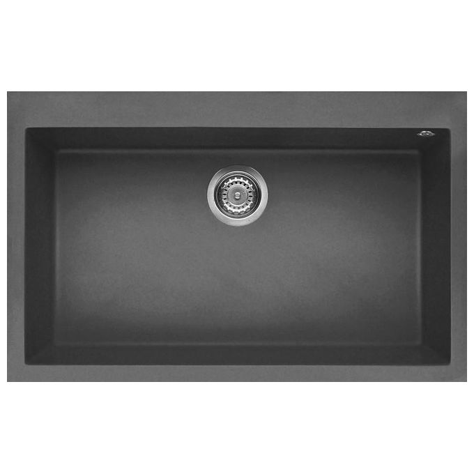 Elleci LKQ13099 Quadra 130 Lavello Keratek 1 Vasca 79 cm Grigio scuro
