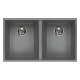 LKQ35097BSO Quadra 350 Lavello Keratek 2 Vasche 76 cm Grigio