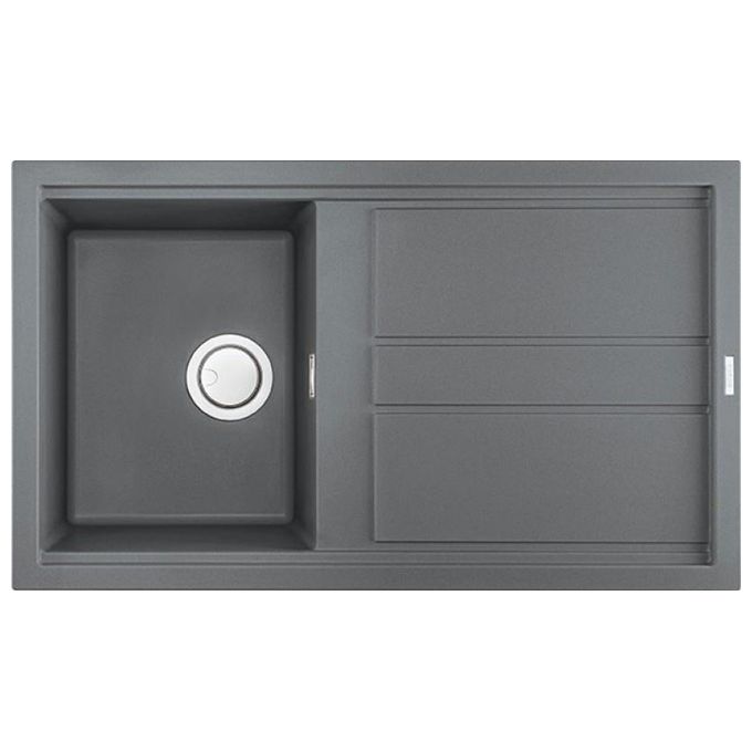 Elleci LMB40073 Best 400 Lavello Metaltek gocciolatoio reversibile 1 Vasca 86 cm Titanio