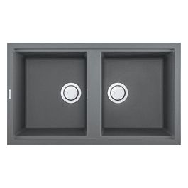 LMB45073 Best 450 Lavello Metaltek 2 Vasche 86 cm Titanio