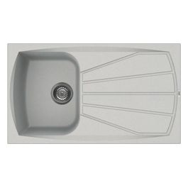 LML40079 Living 400 Lavello Metaltek gocciolatoio reversibile 1 Vasca 86 cm Aluminium