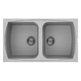 LML45079 Living 450 Lavello Metaltek 2 Vasche 86 cm Alluminio