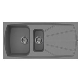 LML47573 Living 475 Lavello Metaltek gocciolatoio reversibile 2 Vasche 100 cm Titanio