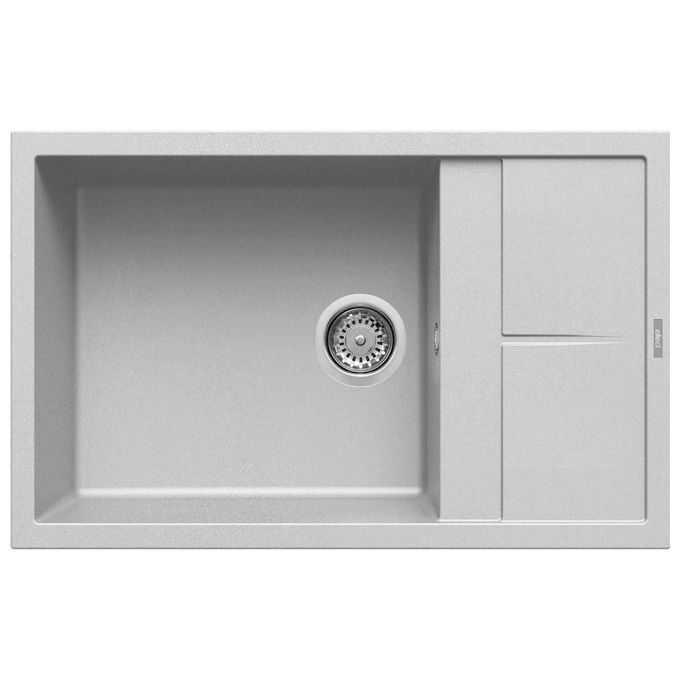 Elleci LMU31079 Unico 310 Lavello Metaltek 1 Vasca Gocciolatoio reversibile 78 cm Alluminio