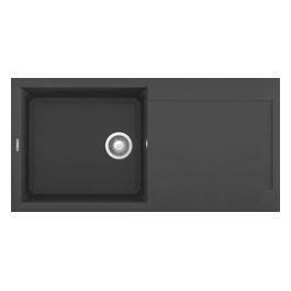 LMY48070 Easy 480 Lavello Metaltek Nero Ghisa da Incasso Gocciolatoio Reversibile 1 Vasca 100x50cm