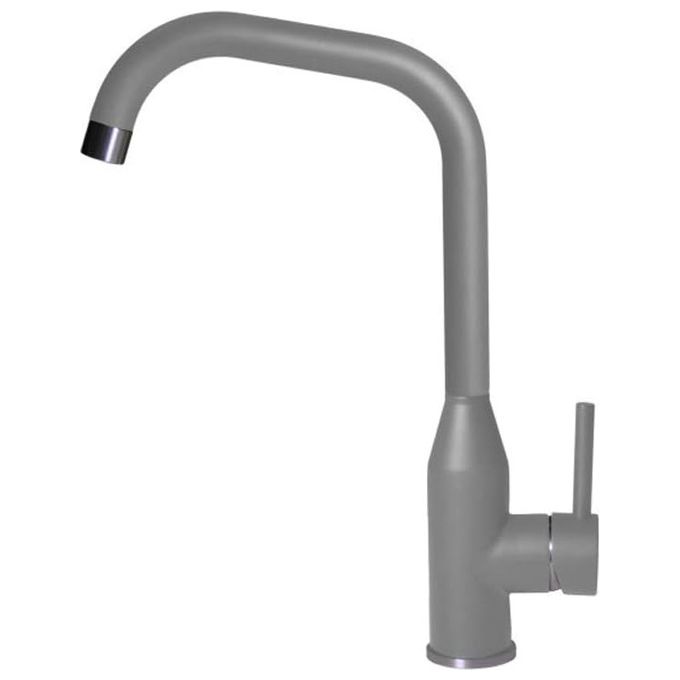 ELLECI Dora MGKDOR48 Miscelatore Monocomando con Canna Girevole in Granitek Grigio Cemento per Cucina e Bagno