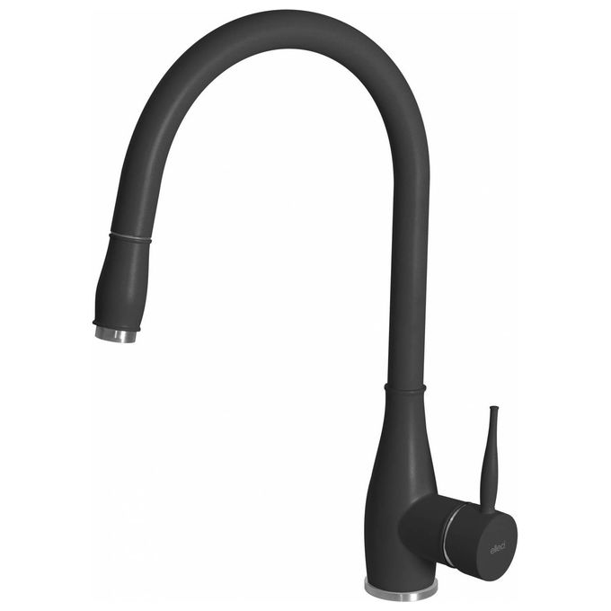 Elleci MGKNEV40 Neva Miscelatore monocomando con canna girevole 360° e doccetta estraibile Classic Nero 40