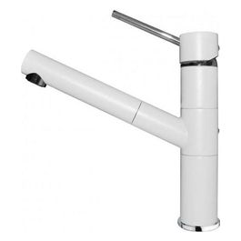 MGKREN68 Reno Miscelatore monocomando con canna girevole e doccetta estraibile Classic Bianco 68