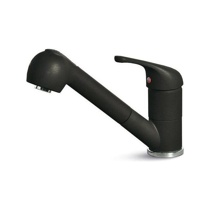 Elleci MGKVEN59 Venere Miscelatore monocomando con canna girevole e doccetta estraibile con cambio getto Classic Antracite 59