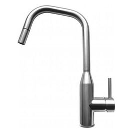 Elleci MIKDRPIN Dora Plus Miscelatore monocomando con canna girevole e doccetta estraibile Modern Inox