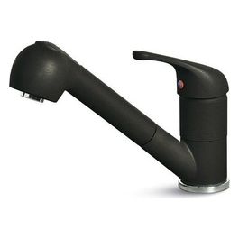 MGKVEN54 Venere Miscelatore monocomando con canna girevole e doccetta estraibile con cambio getto Granitek 	Classic Nero pietra