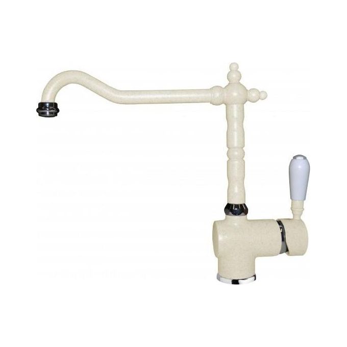 ELLECI MGKRIO62 Rio Miscelatore monocomando con canna girevole Bianco Antico 62